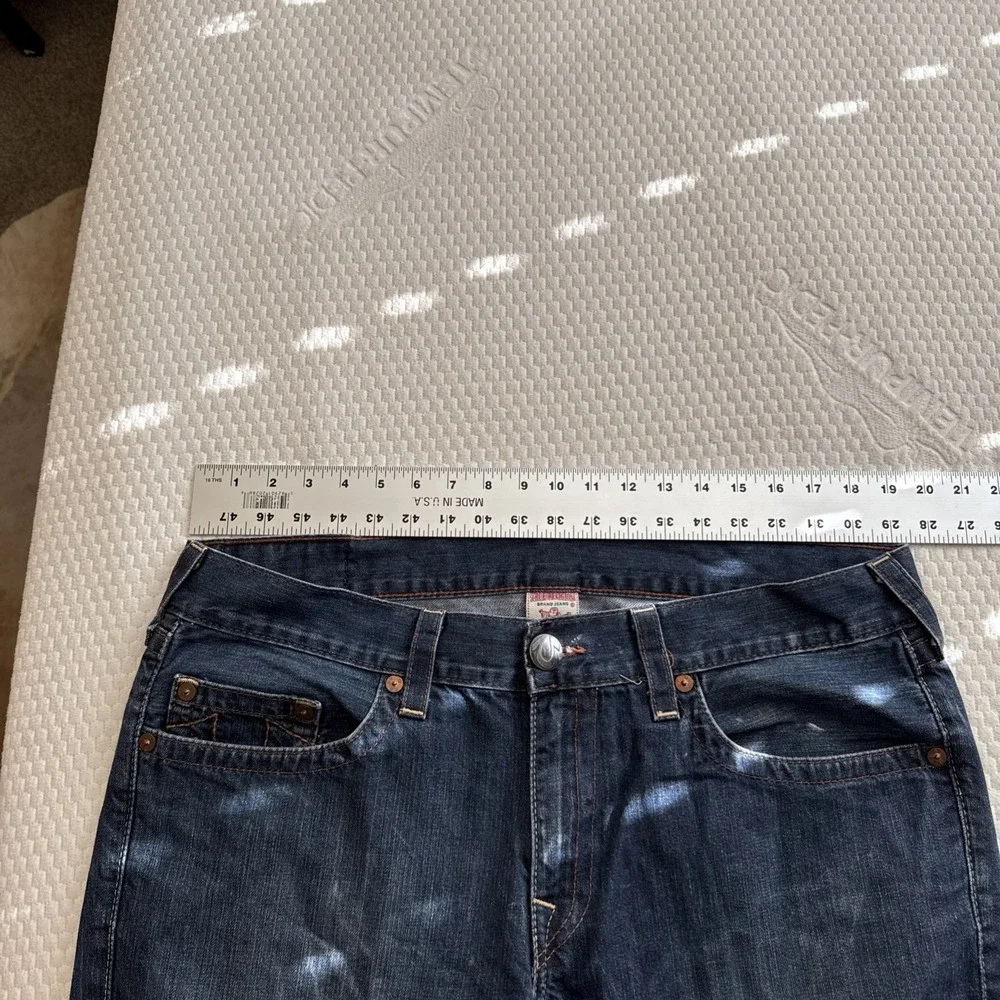 Vtg. True Religion Mens 38x30 RN 112790 5 Pockets Y2k Multicolored‎ Stitching